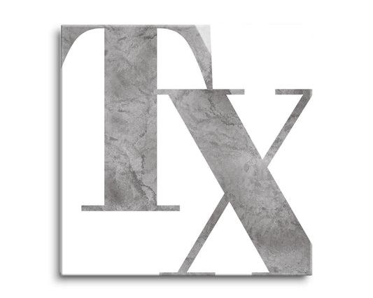 Modern White Texas Initials | Hi-Def Glass Art | Eaches | Min 2
