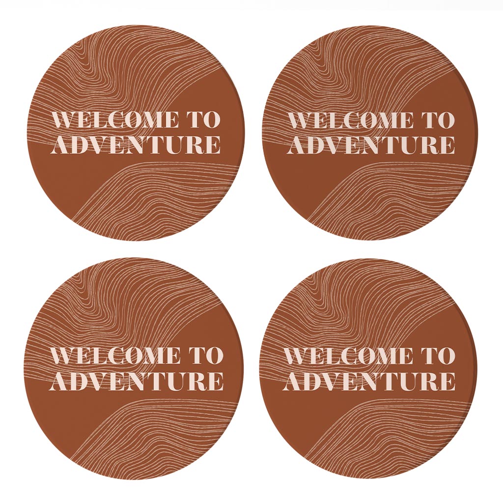 Modern Minimalist Pennsylvania Adventure Quip | Absorbent Coasters | Set of 4 | Min 2