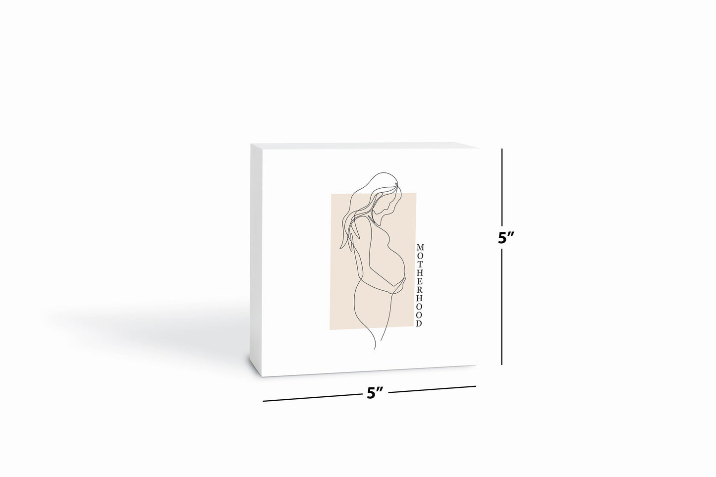 Modern Minimalist Mothers Day Pregnancy | Wood Block | Eaches | Min 4