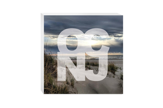 OCNJ Photo With Text | Wood Block | Eaches | Min 2