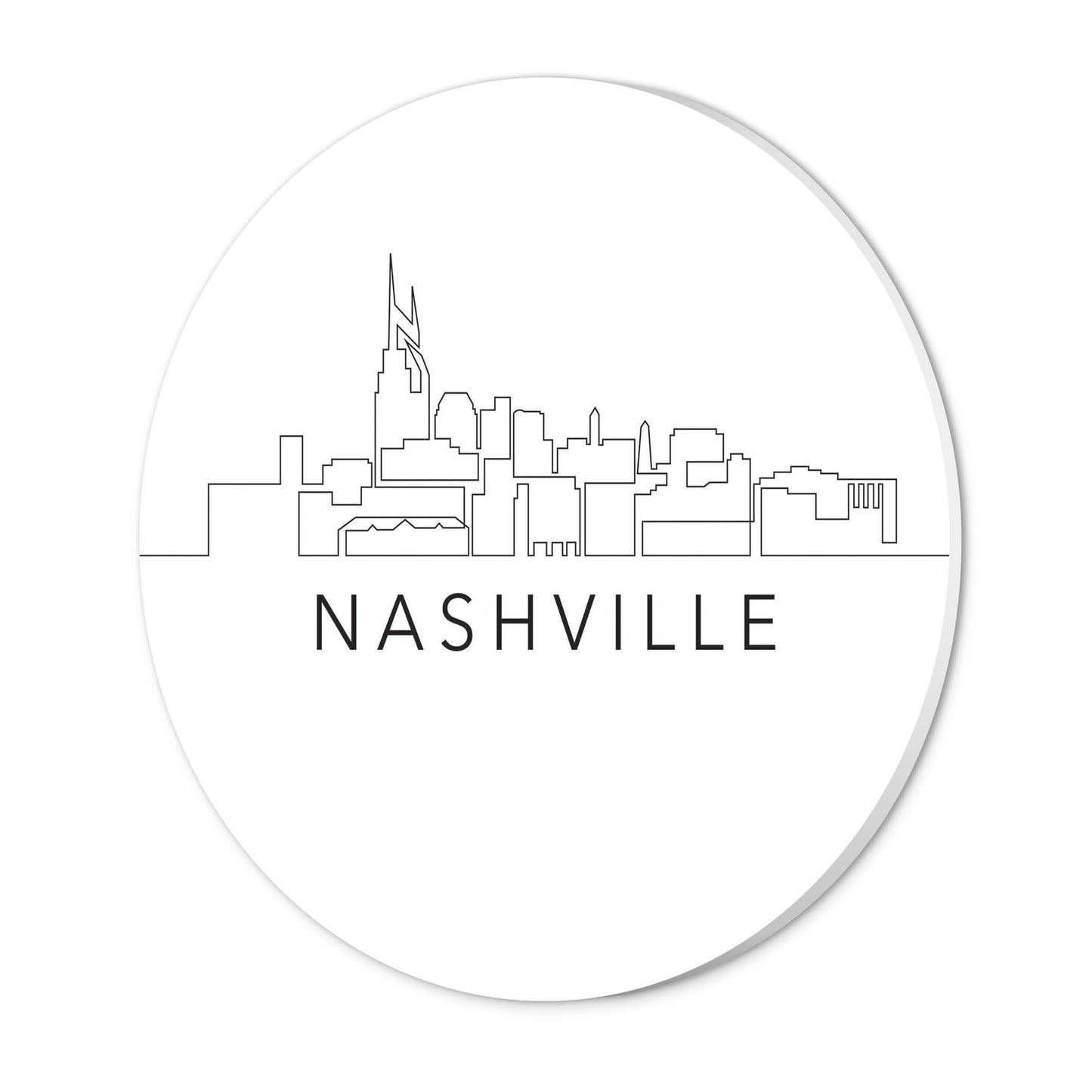 Minimalist B&W Tennessee Nashville Skyline | Wood Sign | Eaches | Min 1