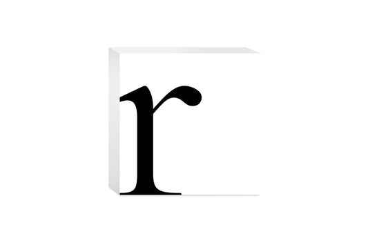 Minimal Monogram R | Wood Block | Eaches | Min 4
