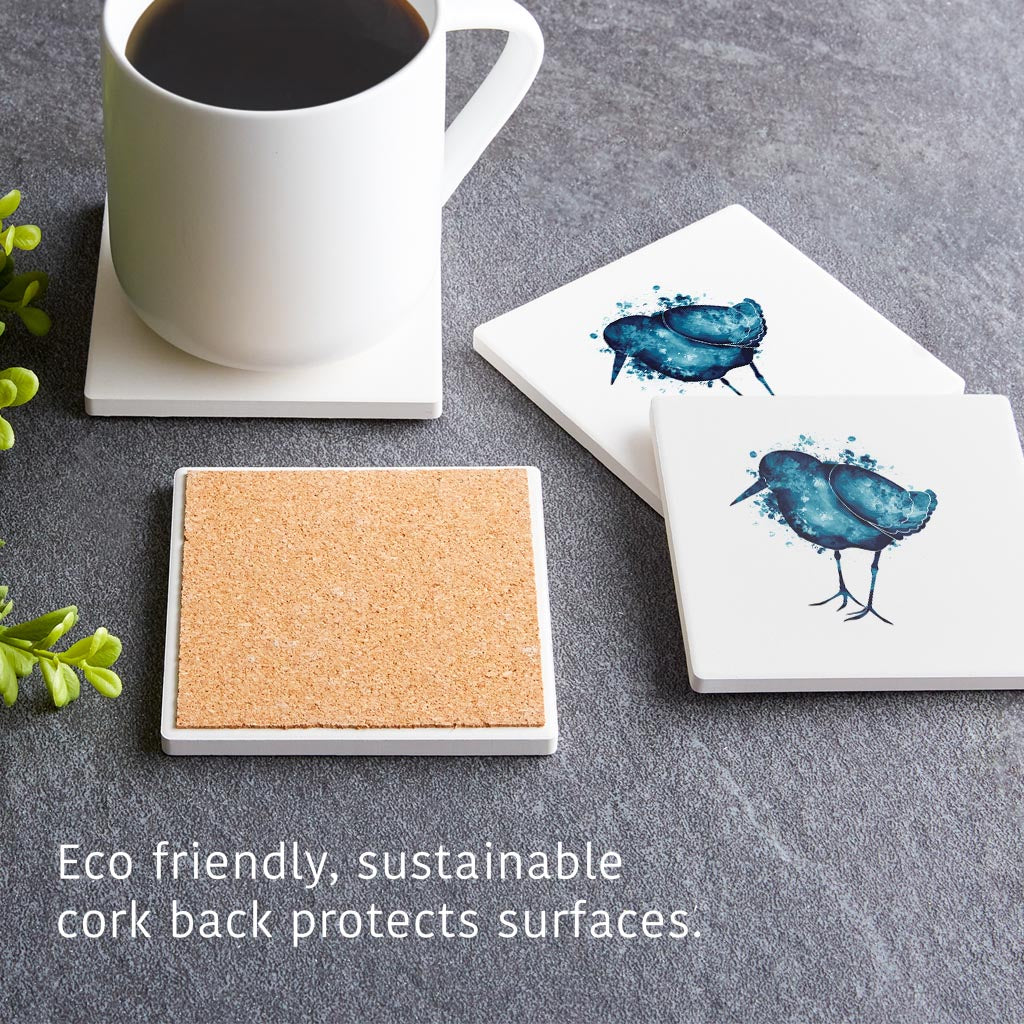 East Coast Water Color Sand Piper | Absorbent Coasters | Set of 4 | Min 2