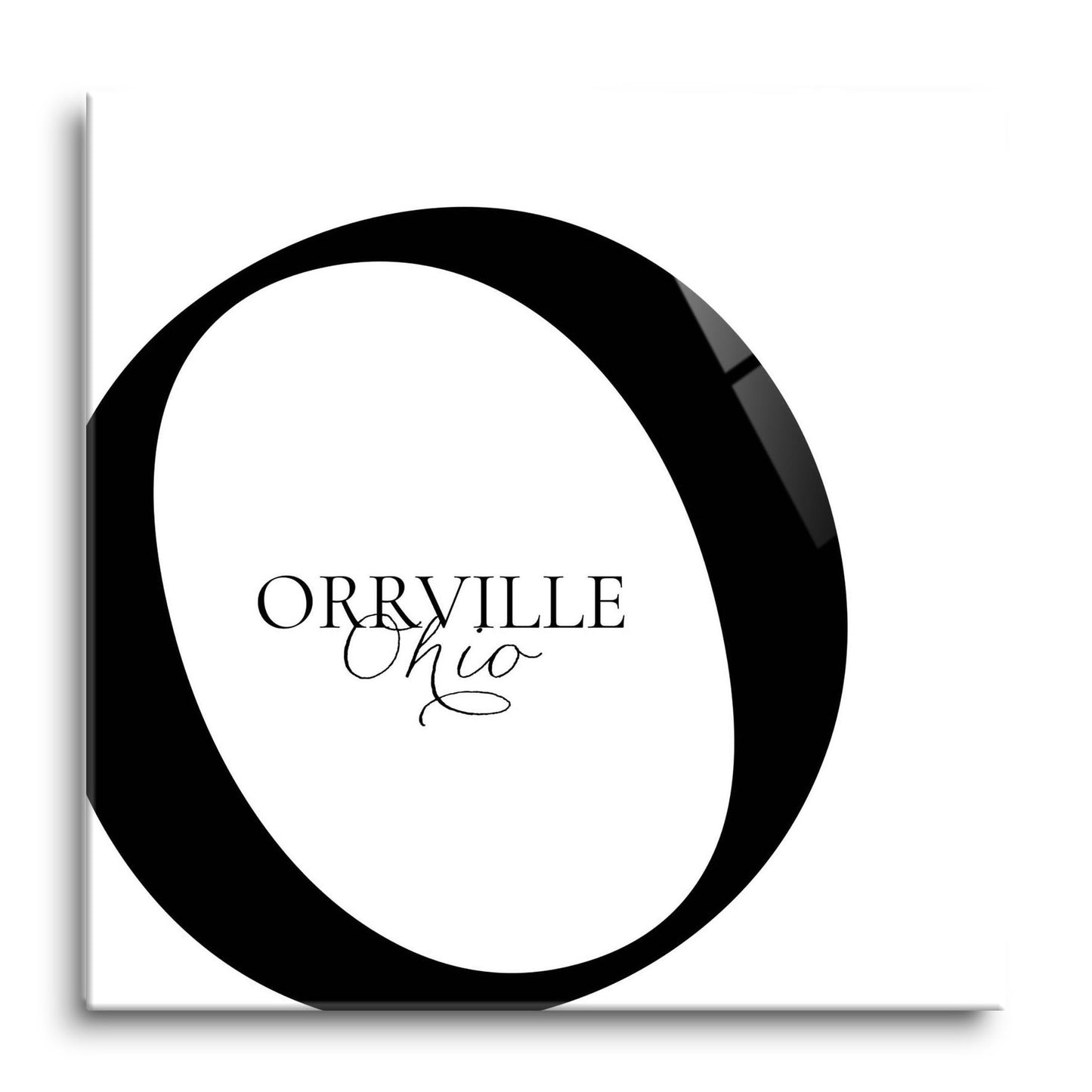 Orrville Oh Minimal Monogram | Hi-Def Glass Art | Eaches | Min 1