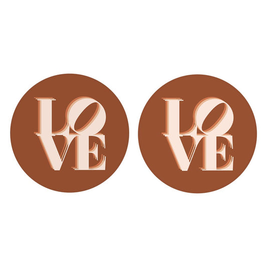 Modern Minimalist Pennsylvania Love Dark | Absorbent Car Coasters | Set of 2 | Min 4