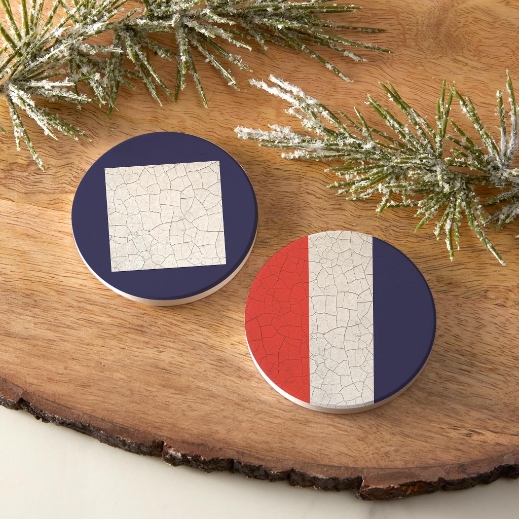 Nautical Flags | Absorbent Car Coasters | Set of 2 | Min 4