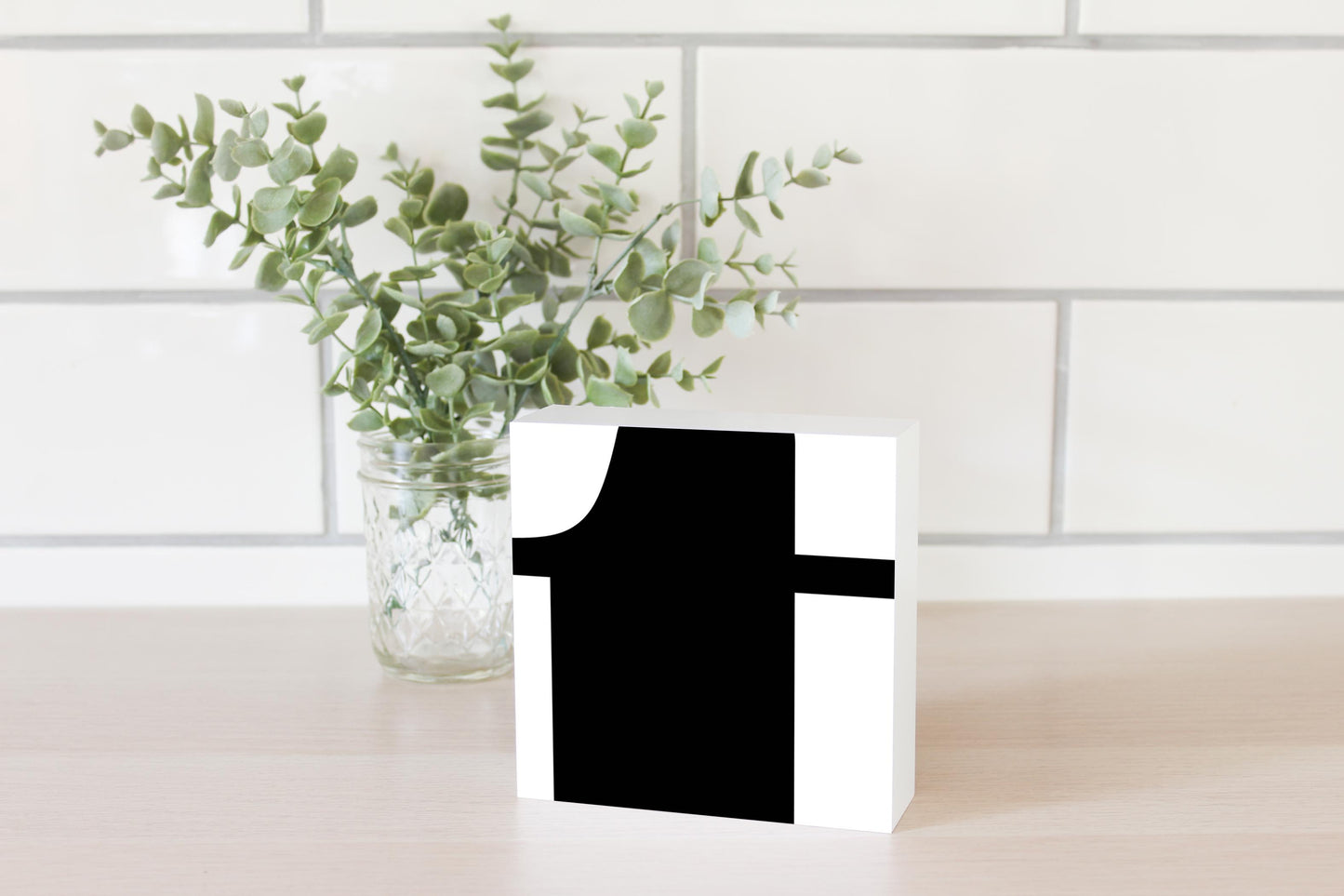 Fun Chunky Monogram T | Wood Block | Eaches | Min 4