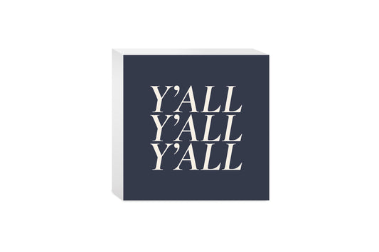 Modern Minimalist Texas Yall | Wood Block | Eaches | Min 4