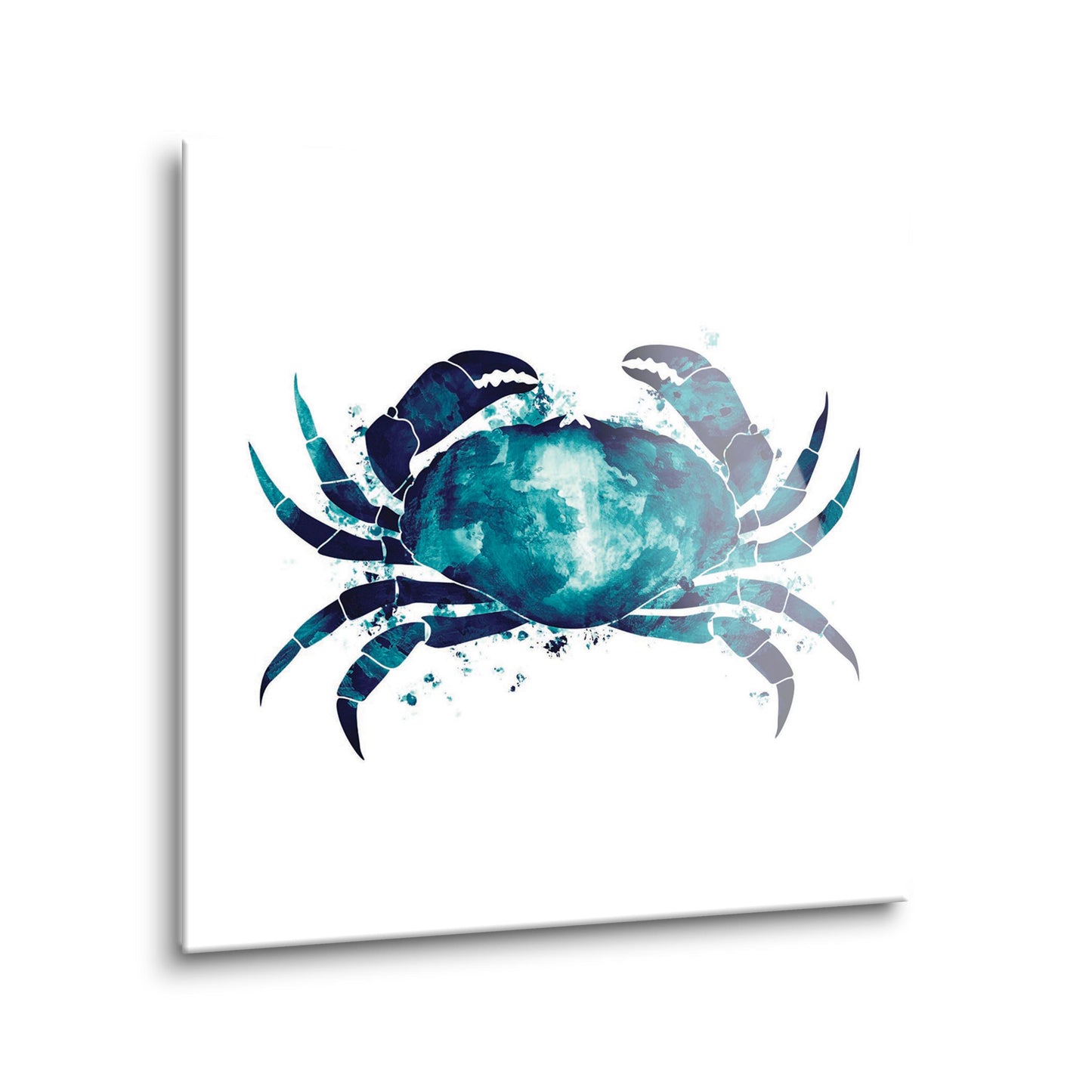 New England Water Color Crab | Hi-Def Glass Art | Eaches | Min 2
