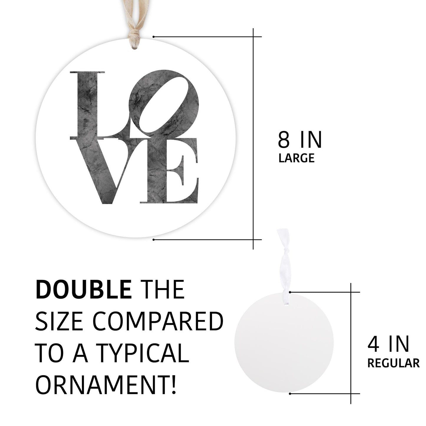Minimalistic B&W Pennsylvania Love Light | Wood Ornament | Eaches | Min 1
