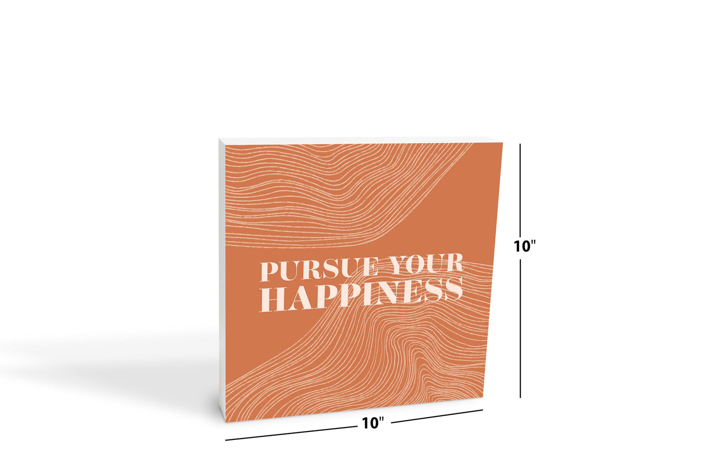 Modern Minimalist Pennsylvania Happiness Quip | Wood Block | Eaches | Min 2