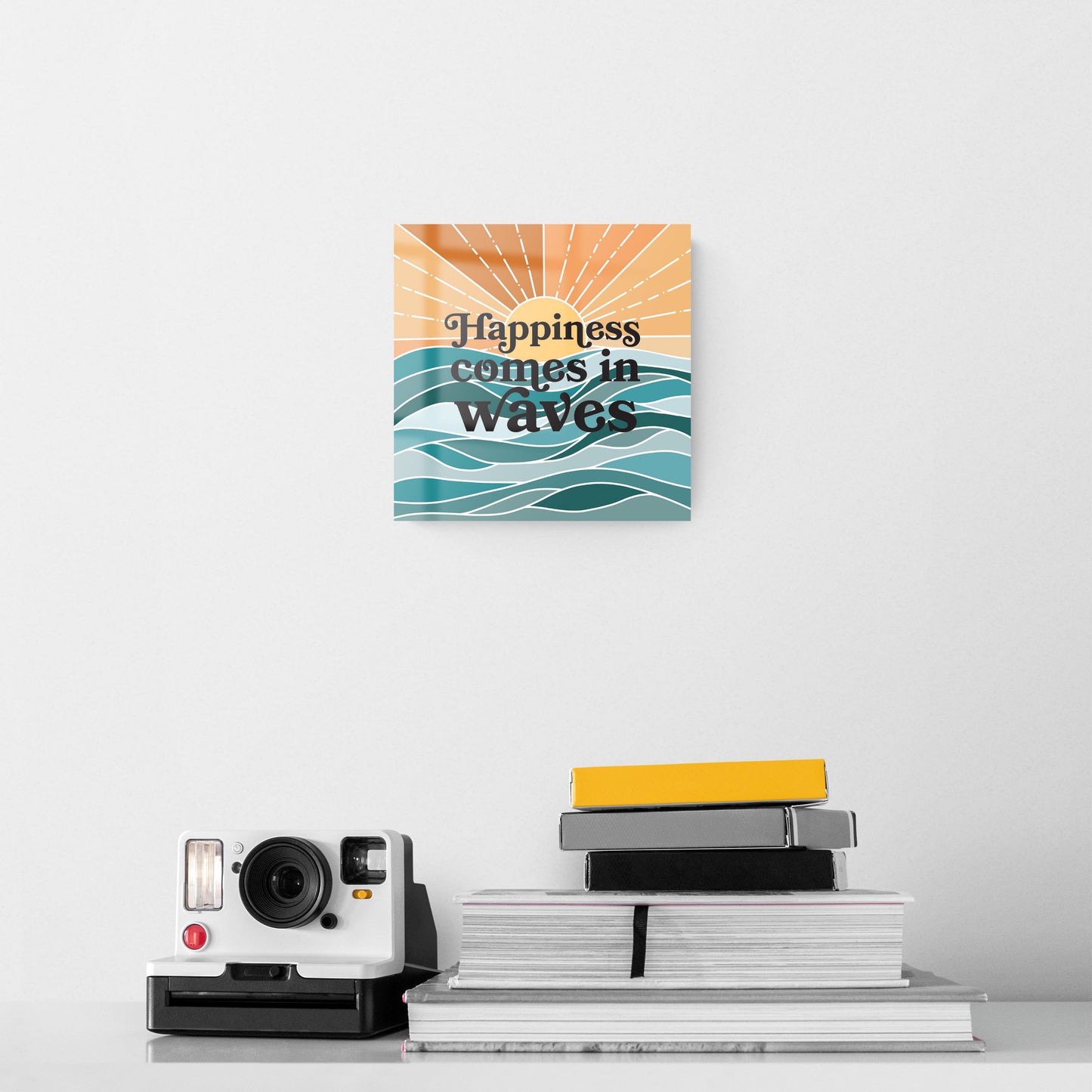 Happiness Comes In Waves | Hi-Def Glass Art | Eaches | Min 2