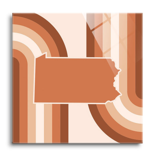 Modern Minimalist Pennsylvania State | Hi-Def Glass Art | Eaches | Min 1