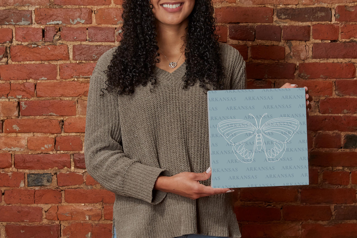 Modern Minimalist Arkansas Diana Fritillary Butterfly | Wood Block | Eaches | Min 2