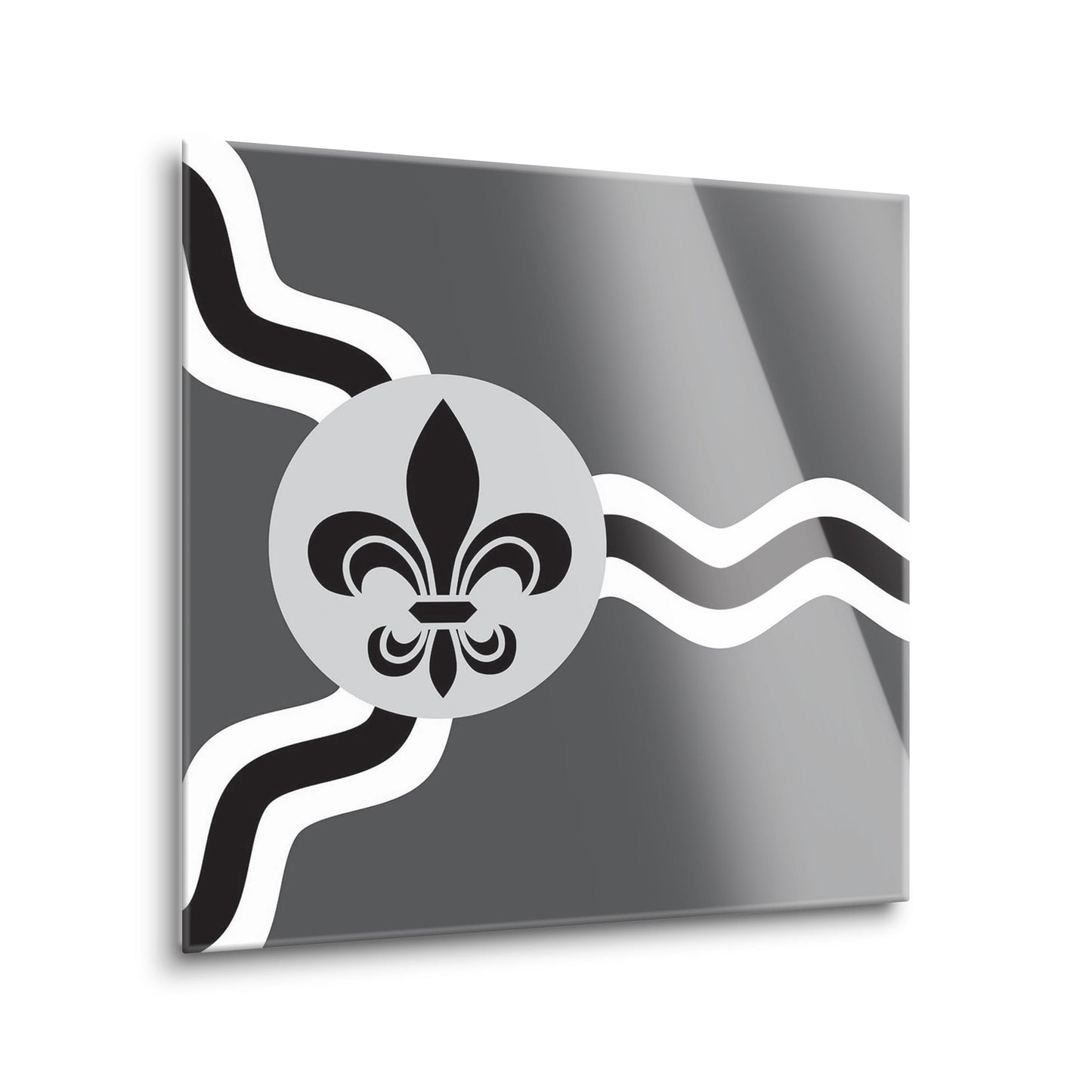 Minimalist B&W Missouri St Louis Flag | Hi-Def Glass Art | Eaches | Min 2