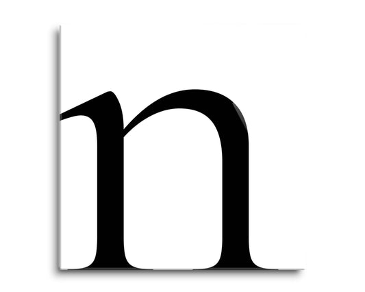 Minimal Monogram N | Hi-Def Glass Art | Eaches | Min 2