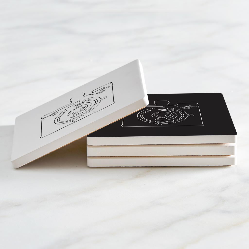 Vintage Camera Line Drawings| Absorbent Coasters | Set of 4 | Min 2
