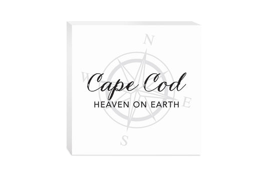 Minimalistic B&W Cape Cod Heaven On Earth | Wood Block | Eaches | Min 2