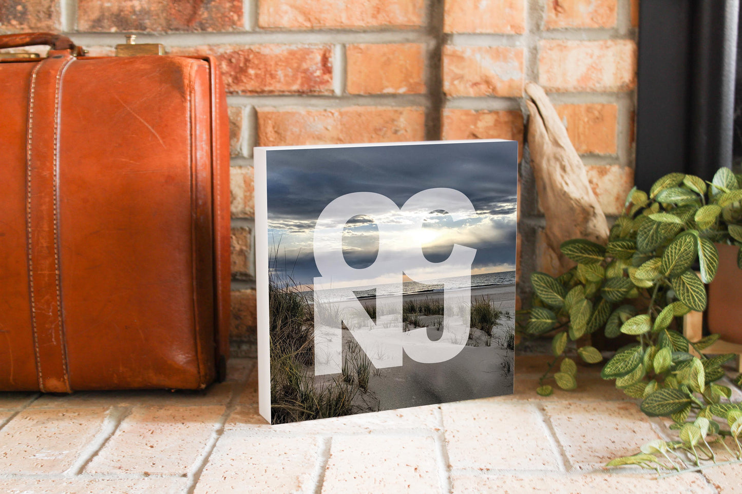 OCNJ Photo With Text | Wood Block | Eaches | Min 2