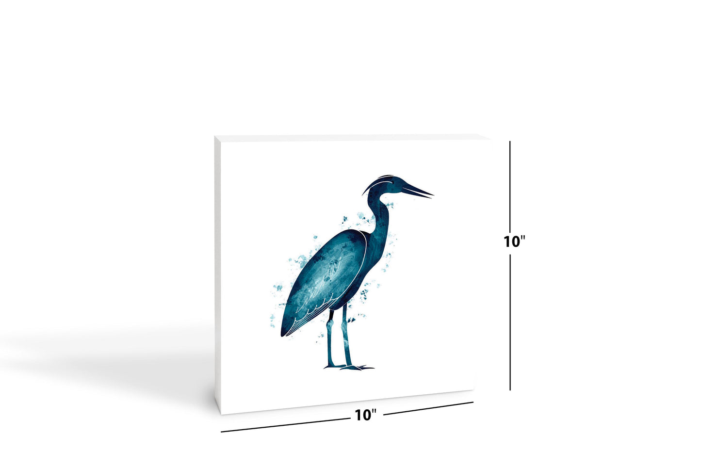 New England Water Color Heron | Wood Block | Eaches | Min 2