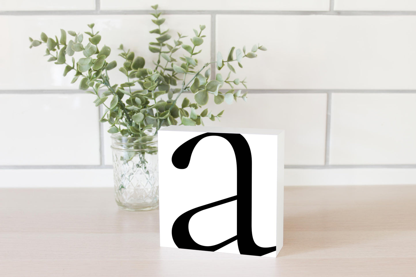 Minimal Monogram A | Wood Block | Eaches | Min 4