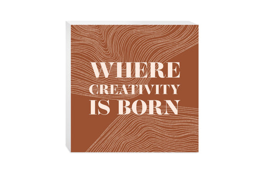 Modern Minimalist New York Creativity Is Born | Wood Block | Eaches | Min 2