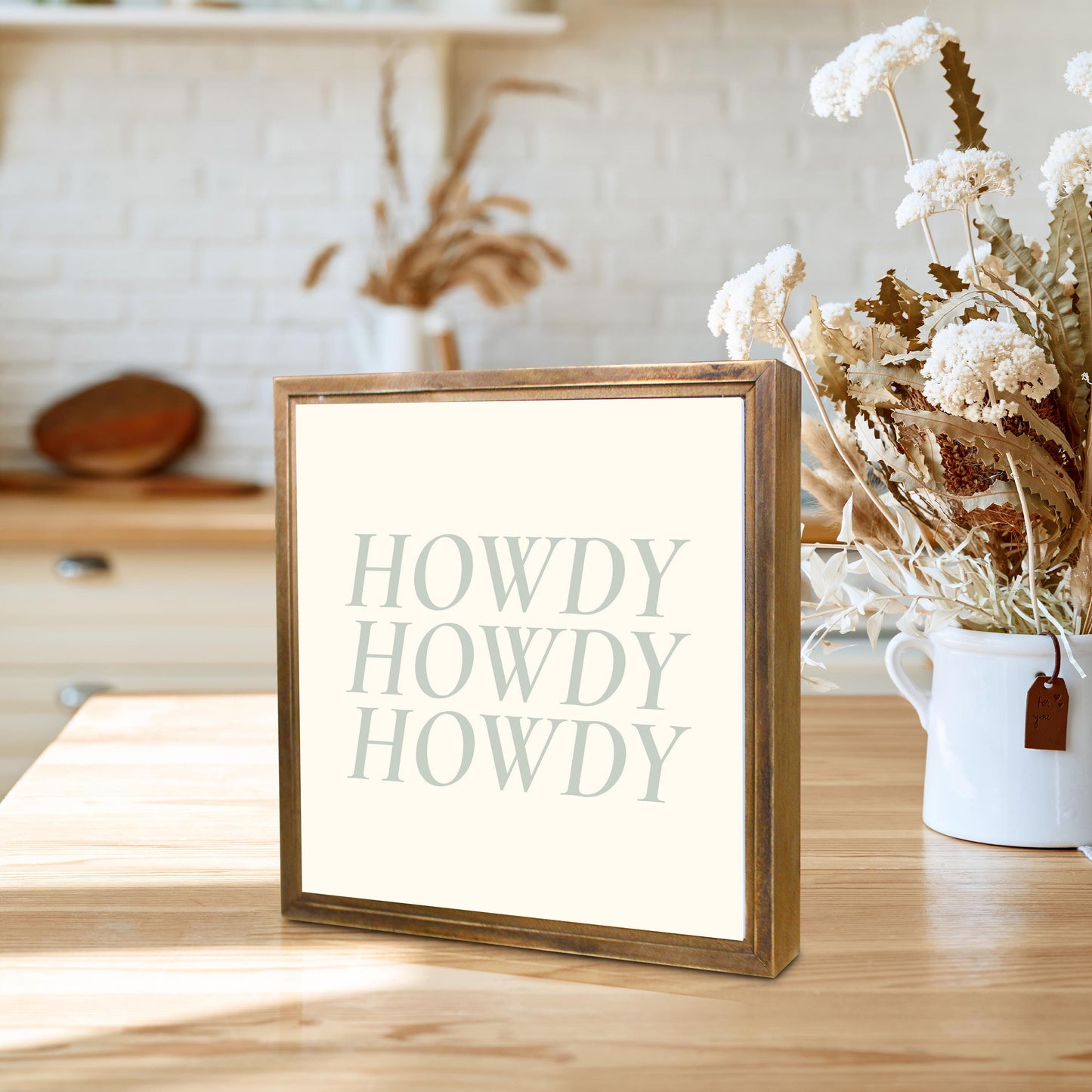 Modern Minimalist Oklahoma Howdy | Wood Sign | Eaches | Min 1
