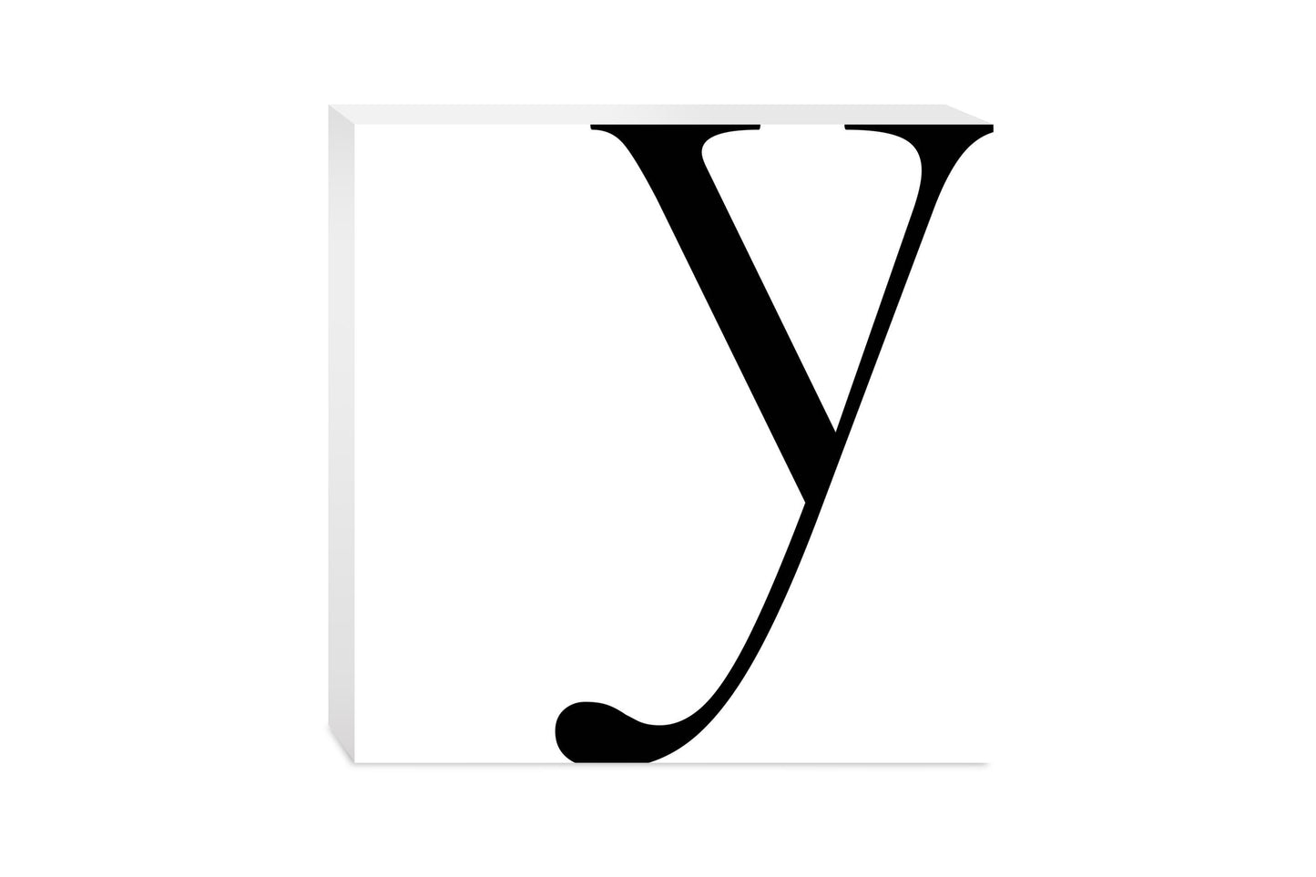 Minimal Monogram Y | Wood Block | Eaches | Min 2