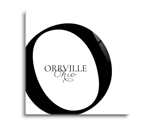 Orrville Oh Minimal Monogram | Hi-Def Glass Art | Eaches | Min 2