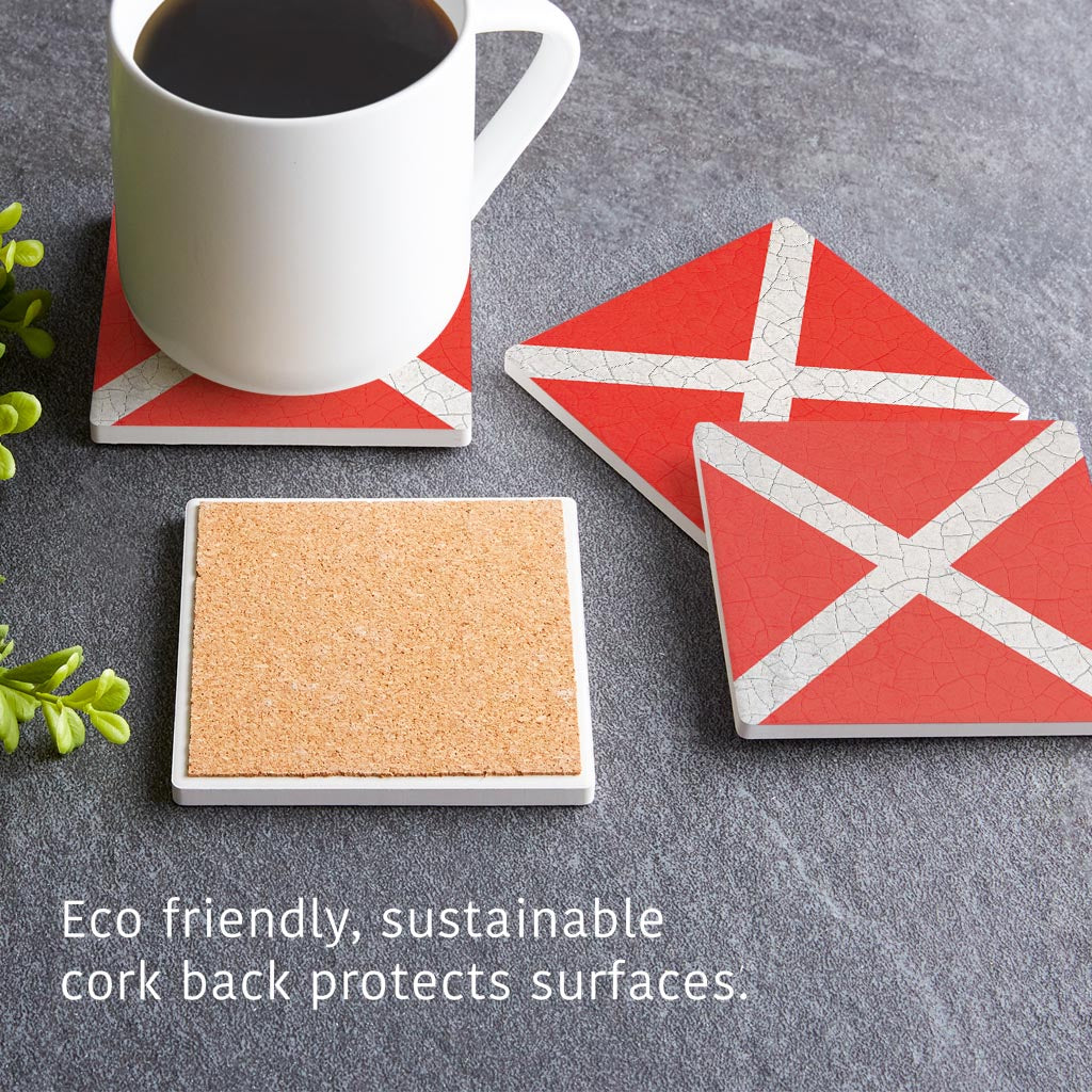 Nautical Flag Victor | Absorbent Coasters | Set of 4 | Min 2