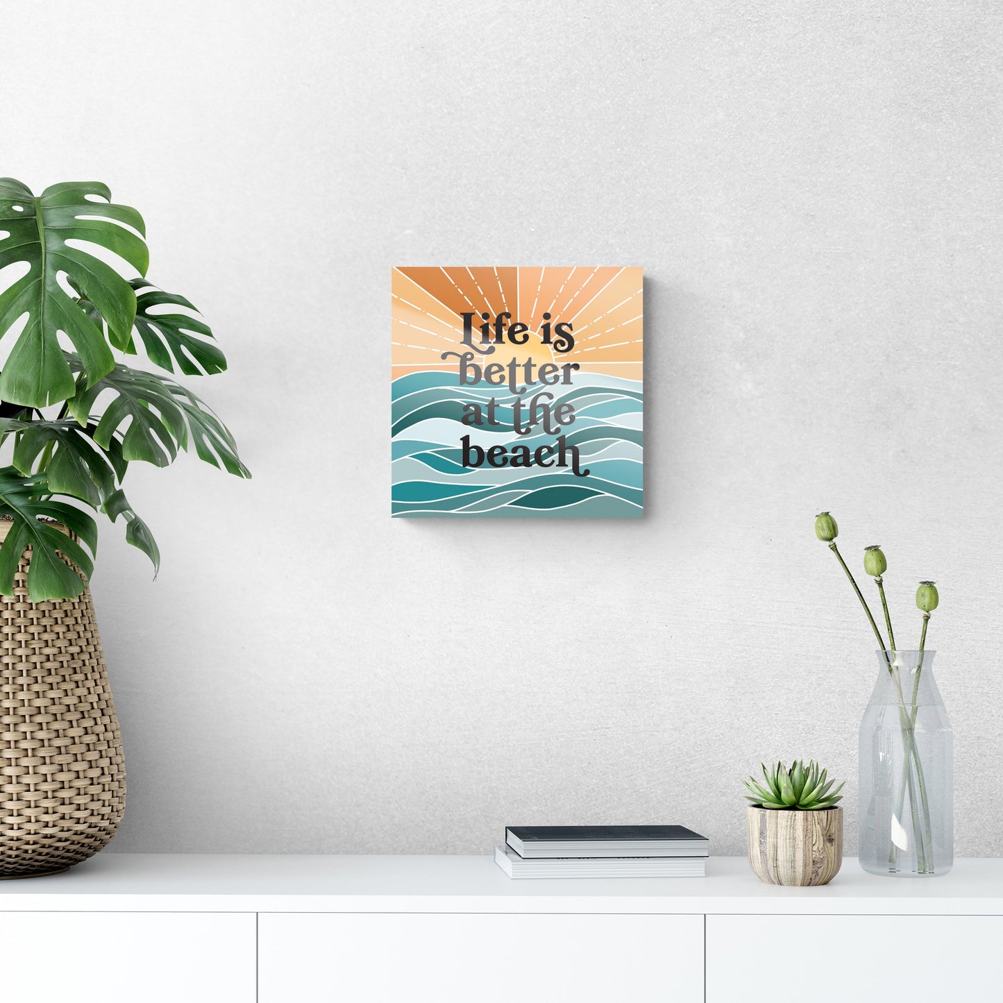 Life Is Better At The Beach | Hi-Def Glass Art | Eaches | Min 1