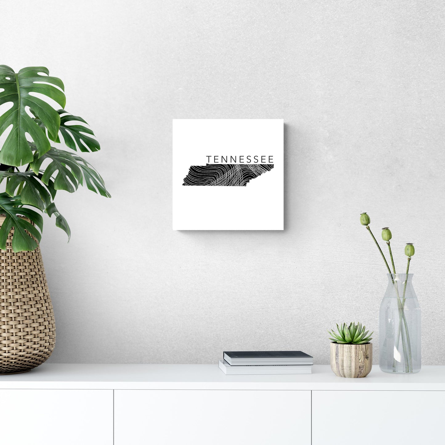 Minimalist B&W Tennessee State Name | Wood Sign | Eaches | Min 2