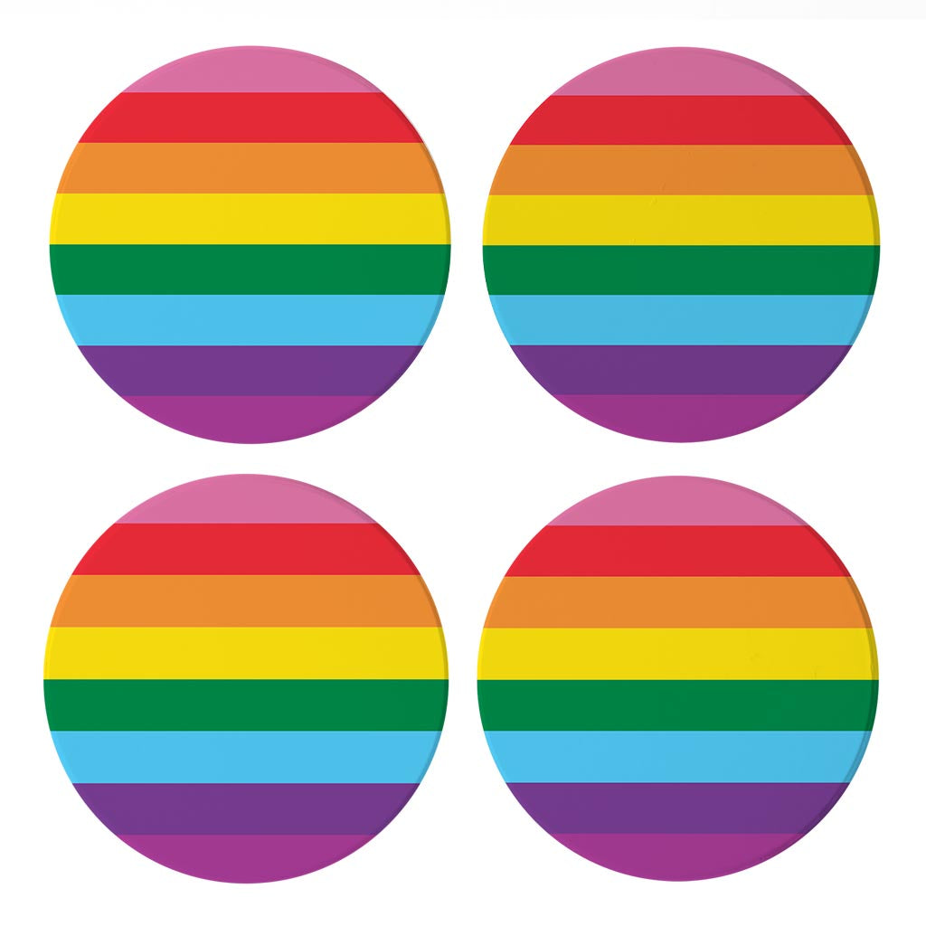 Original Pride Flag Colors | Absorbent Coasters | Set of 4 | Min 2