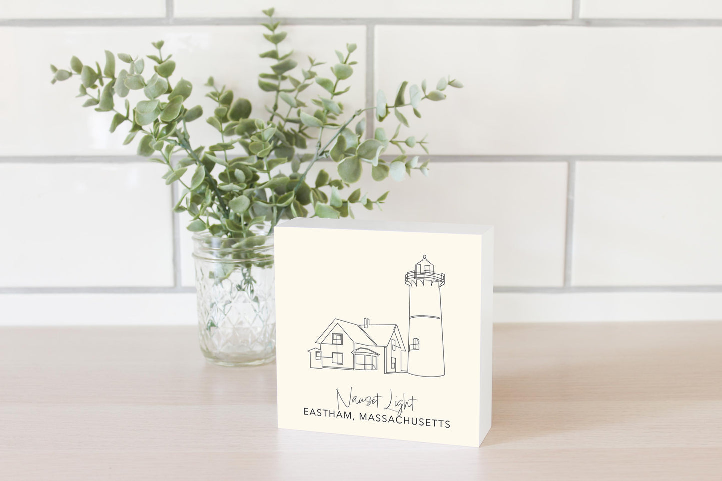 Cream Nauset Light | Wood Block | Eaches | Min 4