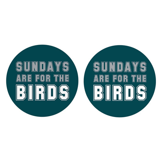 Modern Minimalist Pennsylvania Bird Sundays | Absorbent Car Coasters | Set of 2 | Min 4