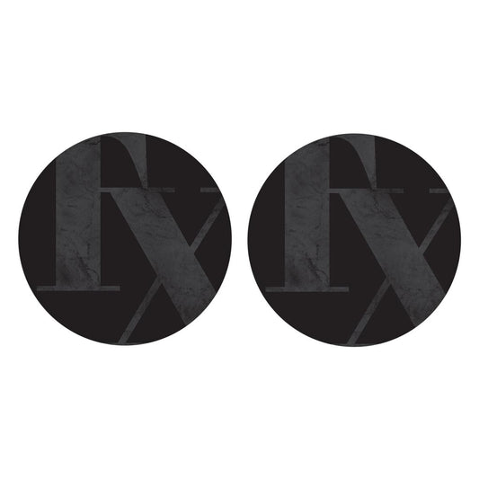 Modern Black Texas Initials| Absorbent Car Coasters | Set of 2 | Min 4