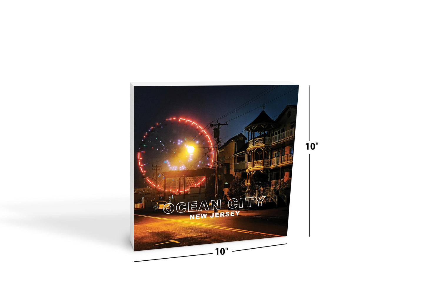 OCNJ Photo With Text | Wood Block | Eaches | Min 2