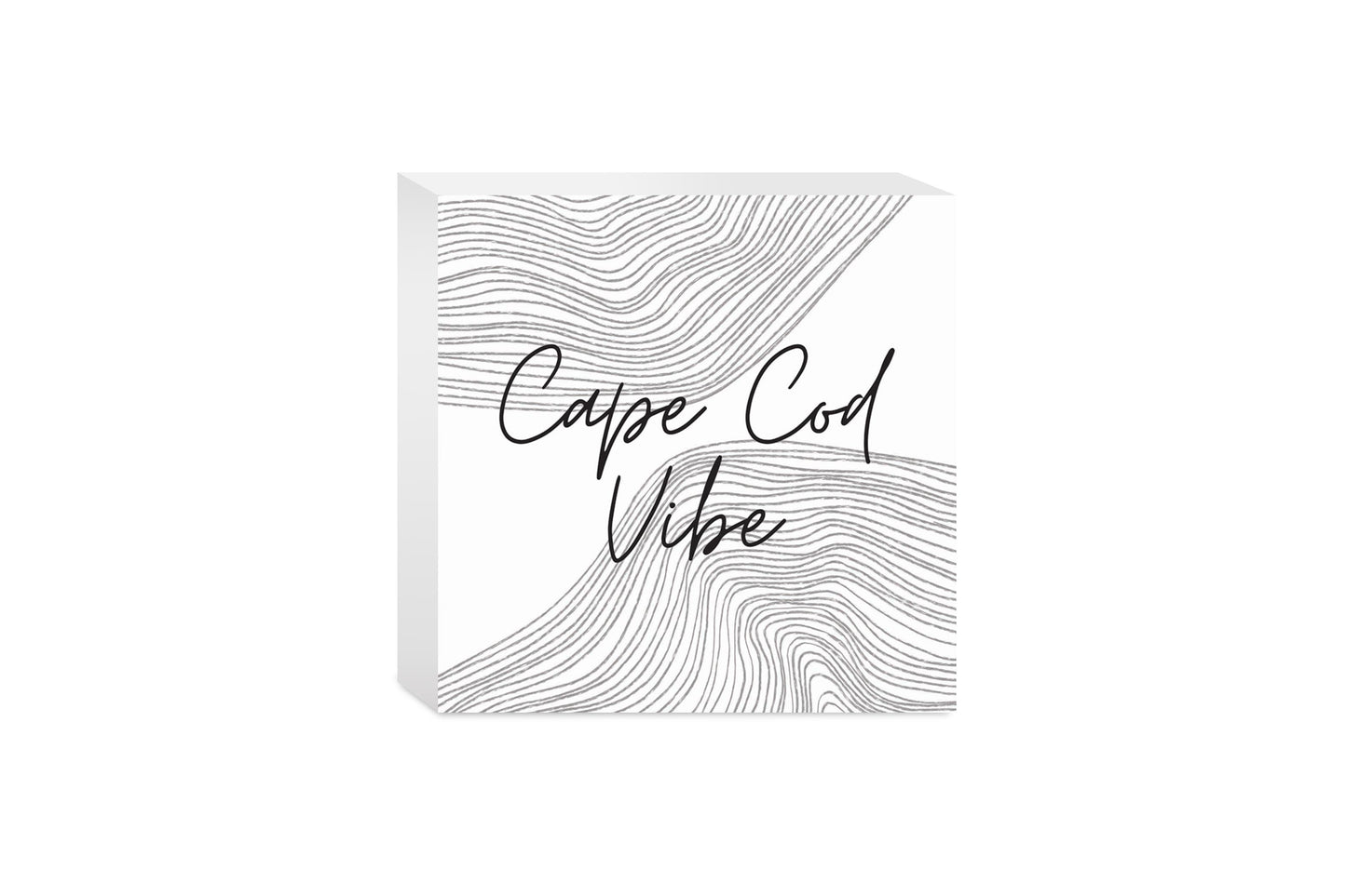 Minimalistic B&W Cape Cod Vibe | Wood Block | Eaches | Min 4