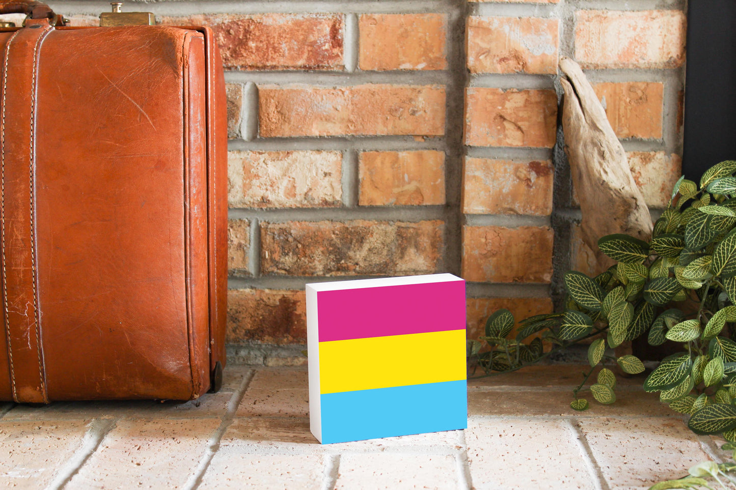 Pansexual Pride Flag Colors | Wood Block | Eaches | Min 4