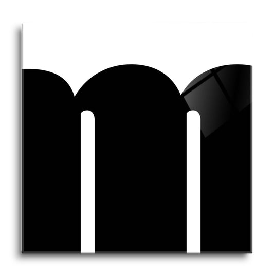 Fun Chunky Monogram M | Hi-Def Glass Art | Eaches | Min 1