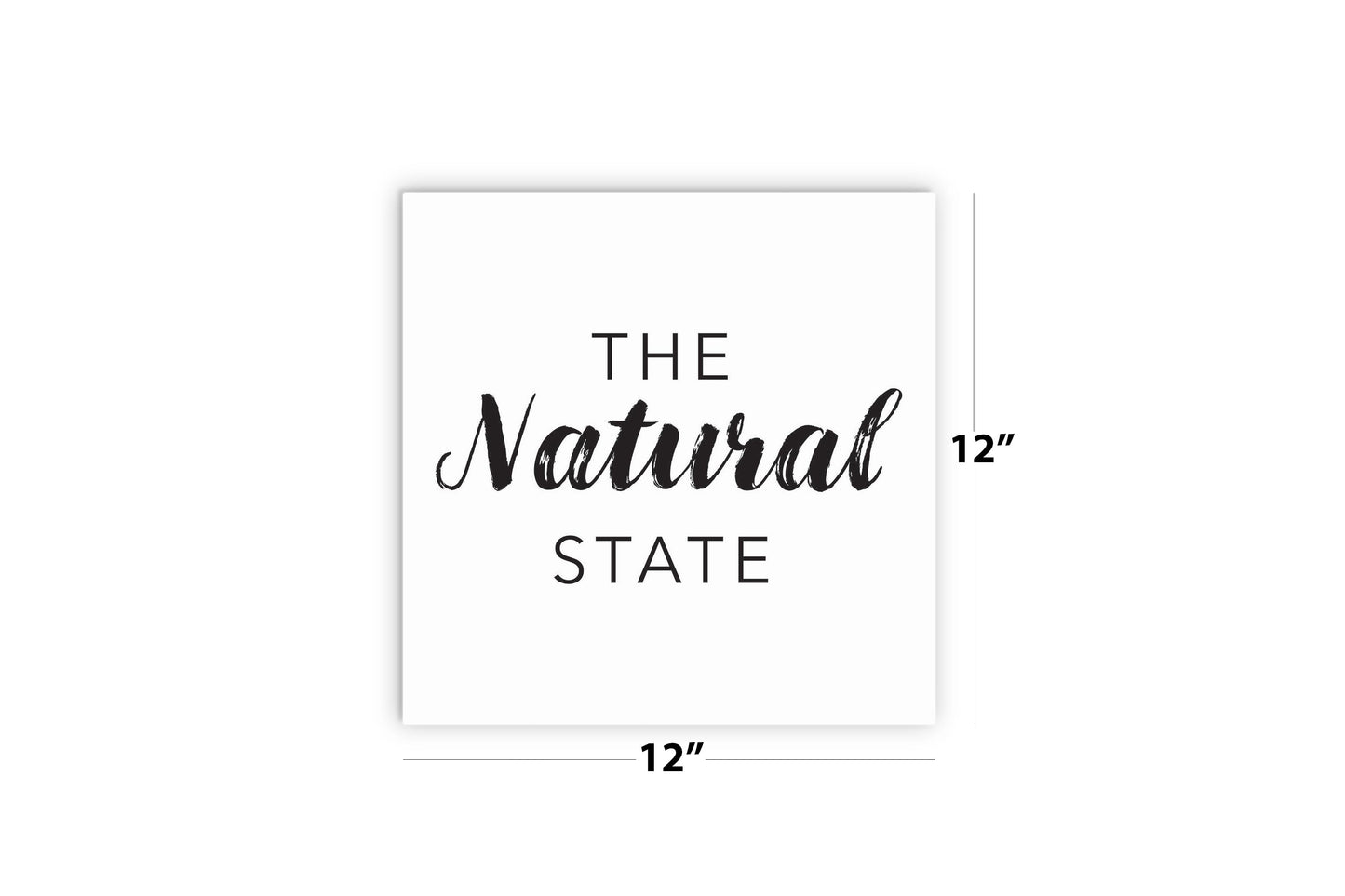 B&W Minimalist Arkansas The Natural State | Wood Sign | Eaches | Min 2