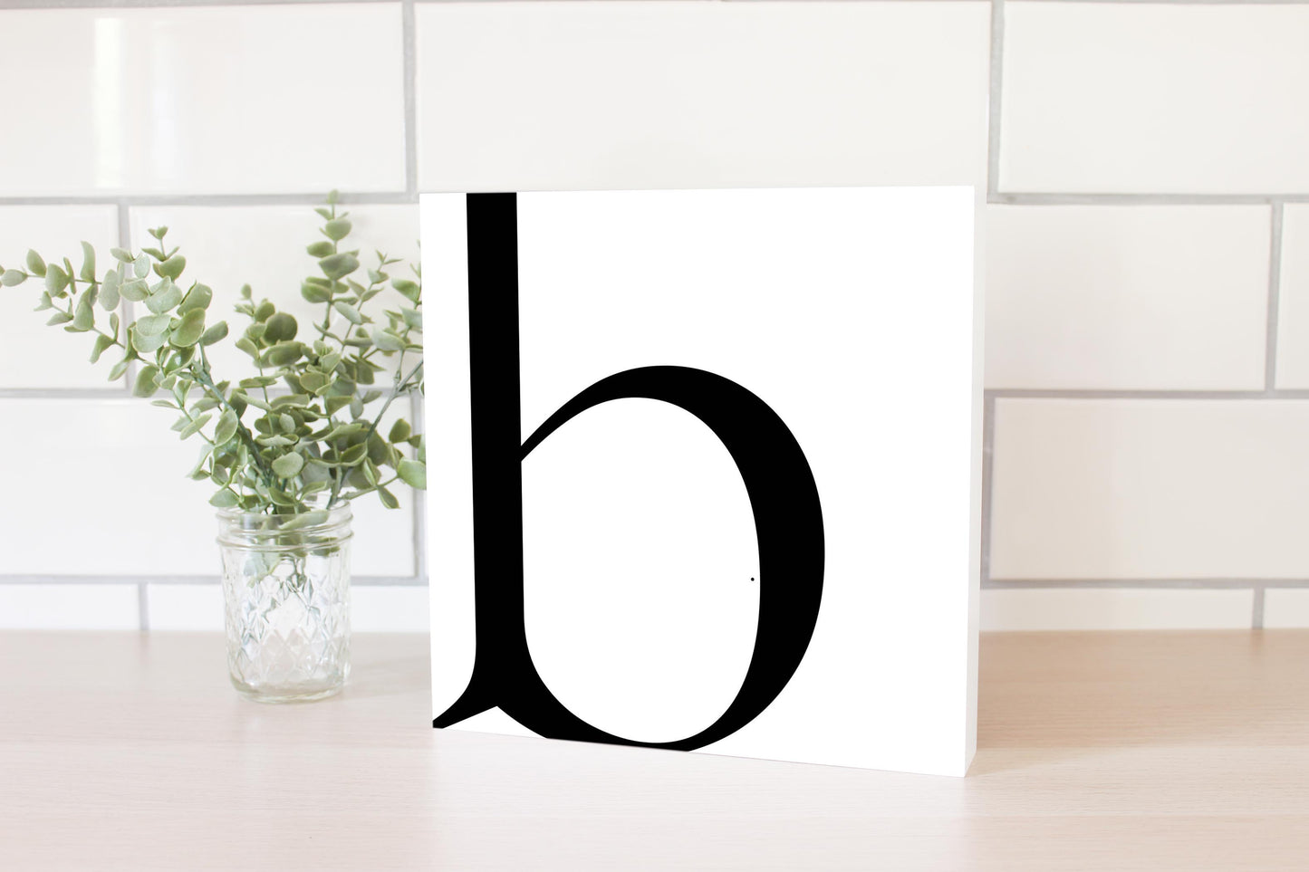 Minimal Monogram B | Wood Block | Eaches | Min 2