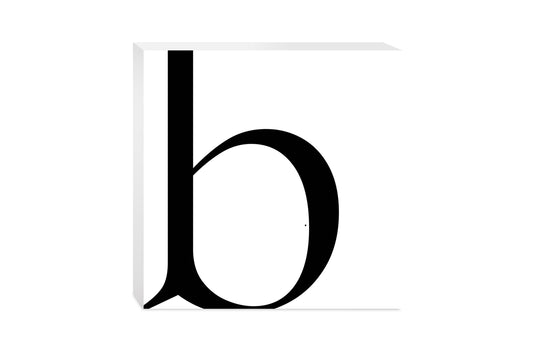 Minimal Monogram B | Wood Block | Eaches | Min 2
