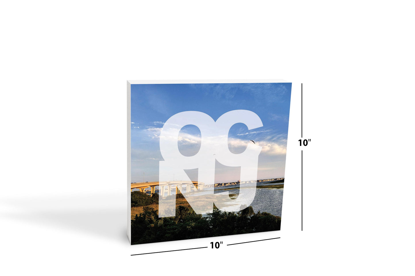OCNJ Photo With Text | Wood Block | Eaches | Min 2