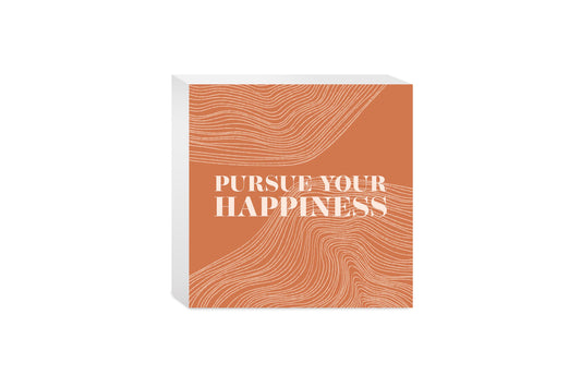 Modern Minimalist Pennsylvania Happiness Quip | Wood Block | Eaches | Min 4