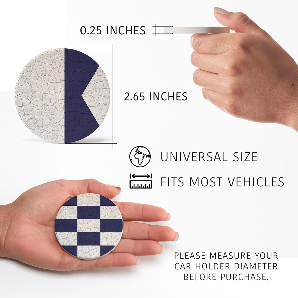 Nautical Flags | Absorbent Car Coasters | Set of 2 | Min 4