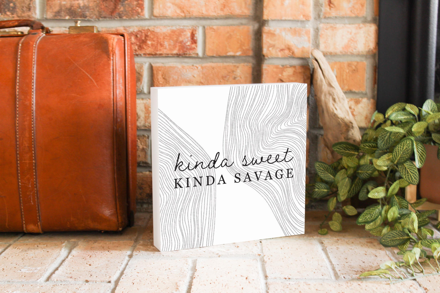 Modern Minimalist Mothers Day Kinda Sweet | Wood Block | Eaches | Min 2