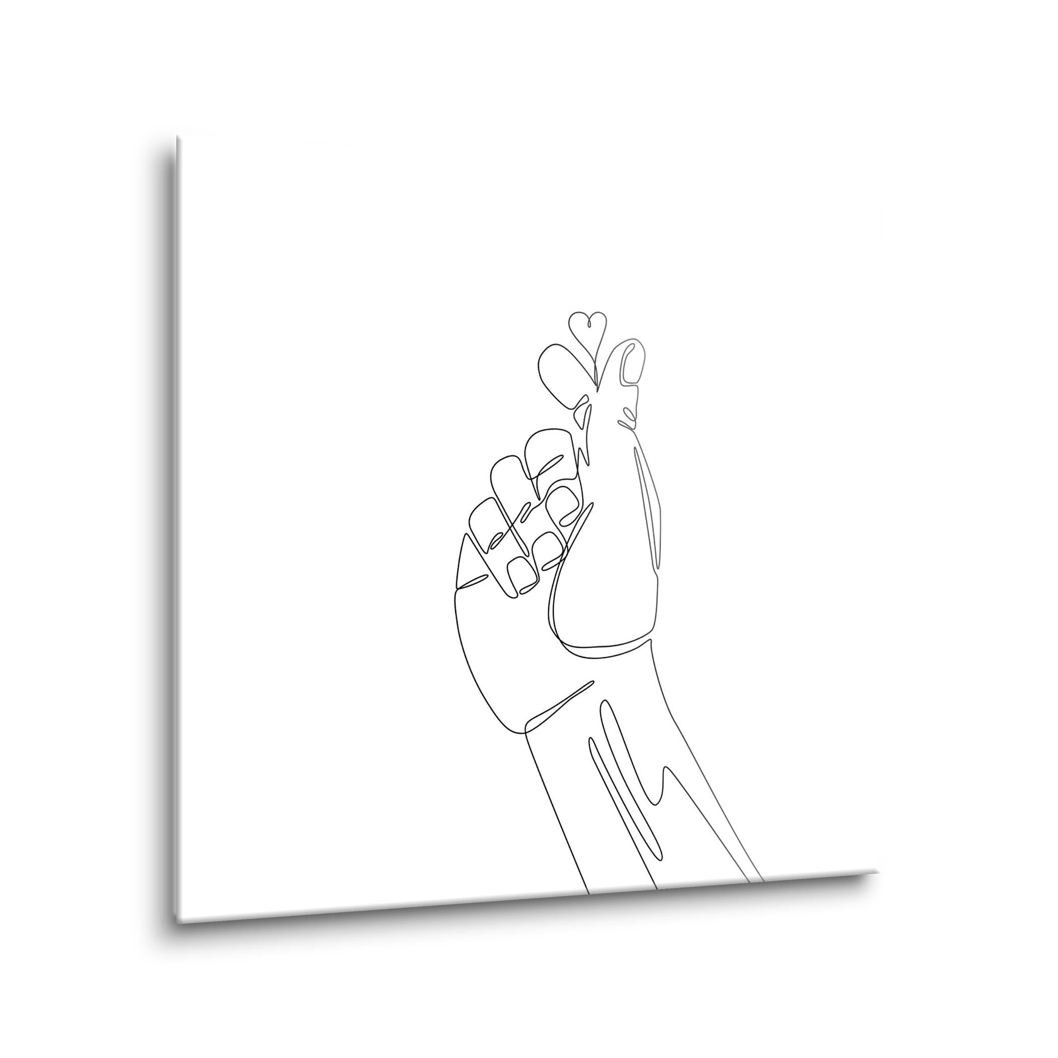 Premium Vector | One line drawing single continuous line sketch hand  gesture love